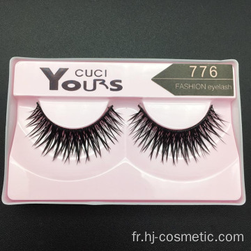 Faux eyeLashes Cheap Label cils instantanés mous de cheveux humains 10 paires